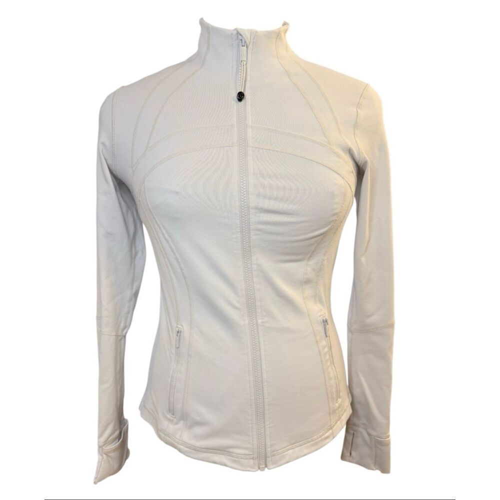 Lululemon Define Jacket Full Zip Sz. 10 White Long Sleeves Athleisure